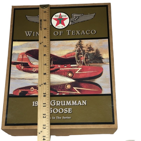 VINTAGE Wings of Texaco 1940 GRUMMAN GOOSE 4th Series Die Cast Coin Bank PLANE - Picture 12 of 16